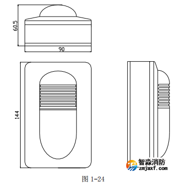 海灣防爆GST-HX-MN100C（Ex）火災(zāi)聲光警報(bào)器外形示意圖