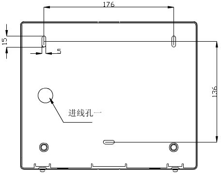 轉(zhuǎn)換開(kāi)關(guān)采用壁掛式安裝，安裝孔位置和安裝孔距