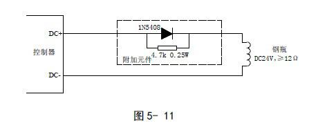  GST-QKP04、GST-QKP04/2氣體滅火控制器各區(qū)驅(qū)動(dòng)鋼瓶電磁閥有源輸出的布線方式如圖